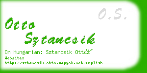 otto sztancsik business card